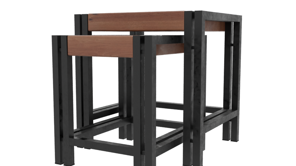 Minimalist Nesting Tables 3D Model - Professional 3D Model Render 12
