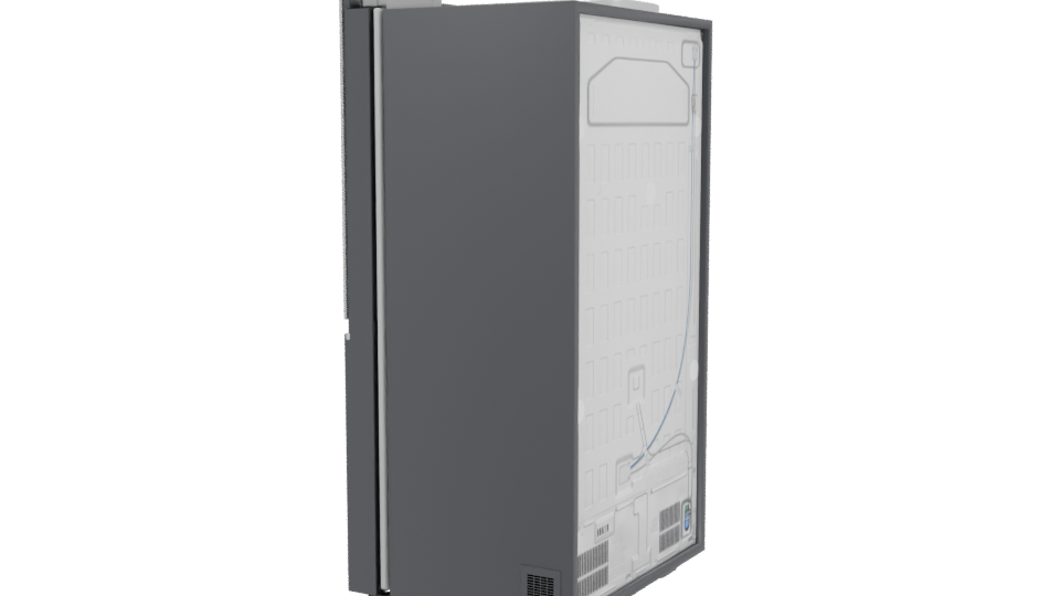 Sleek Modern Refrigerator 3D Model - Professional 3D Model Render 3