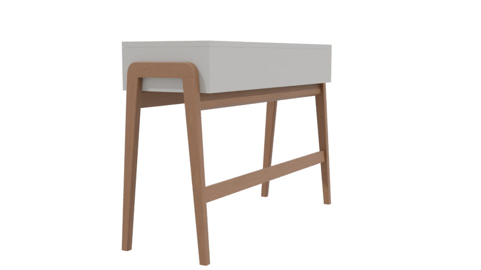 Minimalist Wooden Console Table - Professional 3D Model Render 3