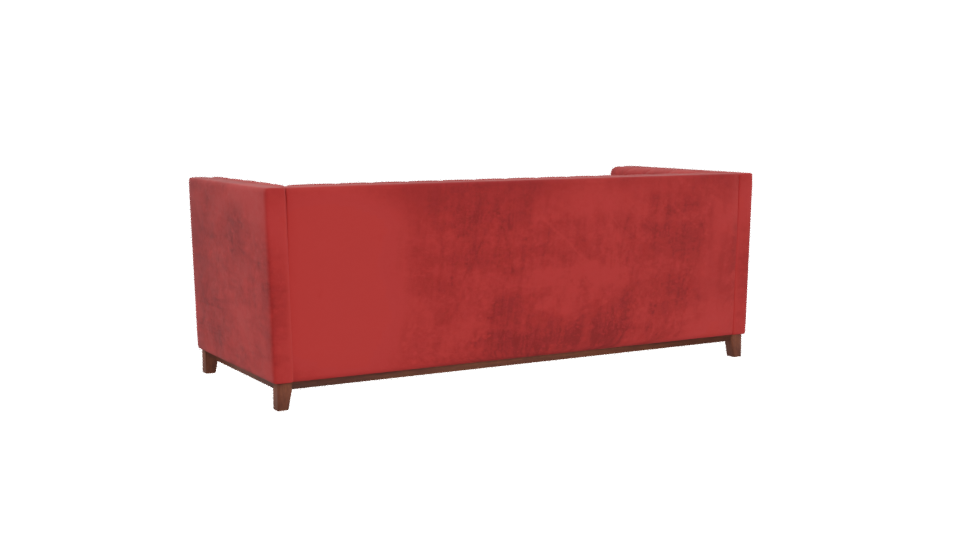 Elegant Velvet Sofa 3D Model - Professional 3D Model Render 4