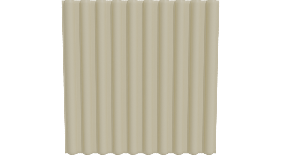Stylized Corrugated Wall Panel 3D - Professional 3D Model Render 11
