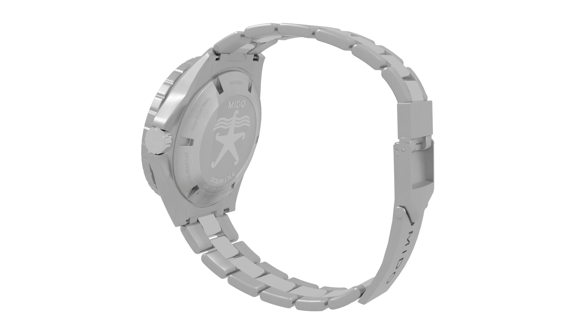 Stainless Steel Diving Watch Model - Professional 3D Model Render 3