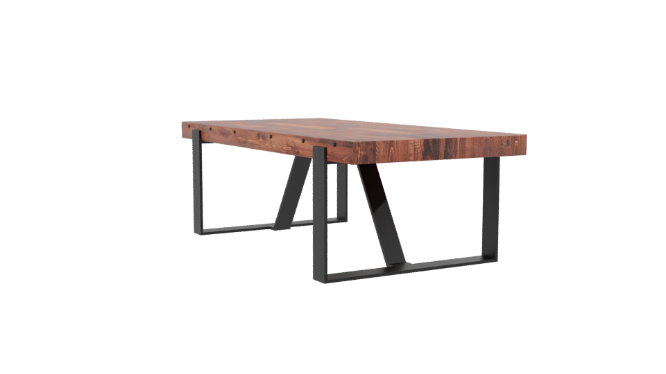 Stylish Wooden Dining Table 3D - Professional 3D Model Render 13