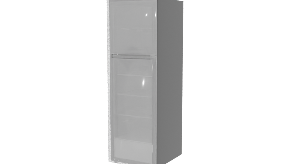 Elegant Stainless Steel Refrigerator Model - Professional 3D Model Render 12