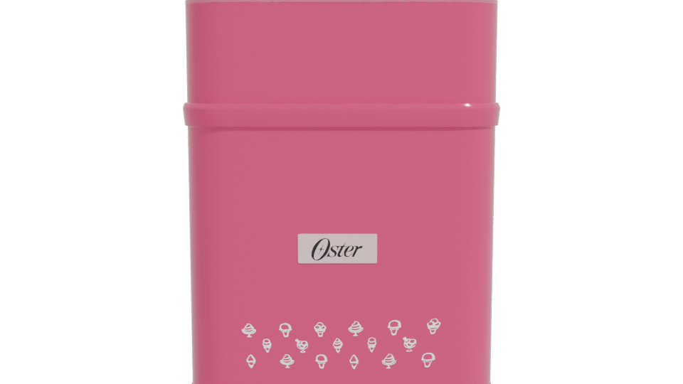 Stylish Pink Mini Fridge 3D - Professional 3D Model Render 11