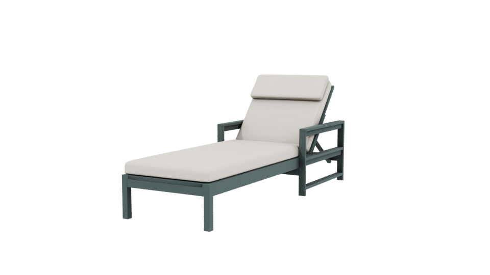 Stylish Outdoor Lounge Chair 3D - Professional 3D Model Render 3