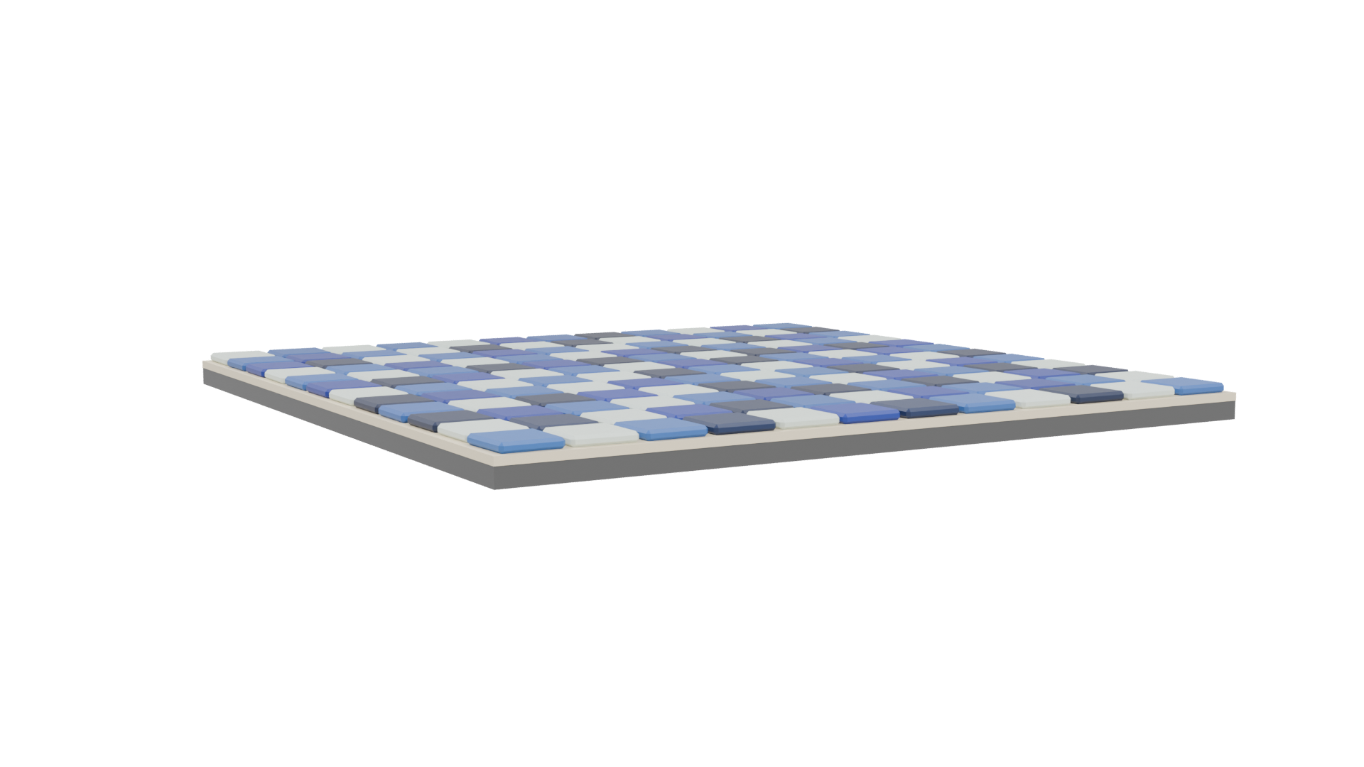 Stylized Blue Tile Floor Model - Professional 3D Model Render 4