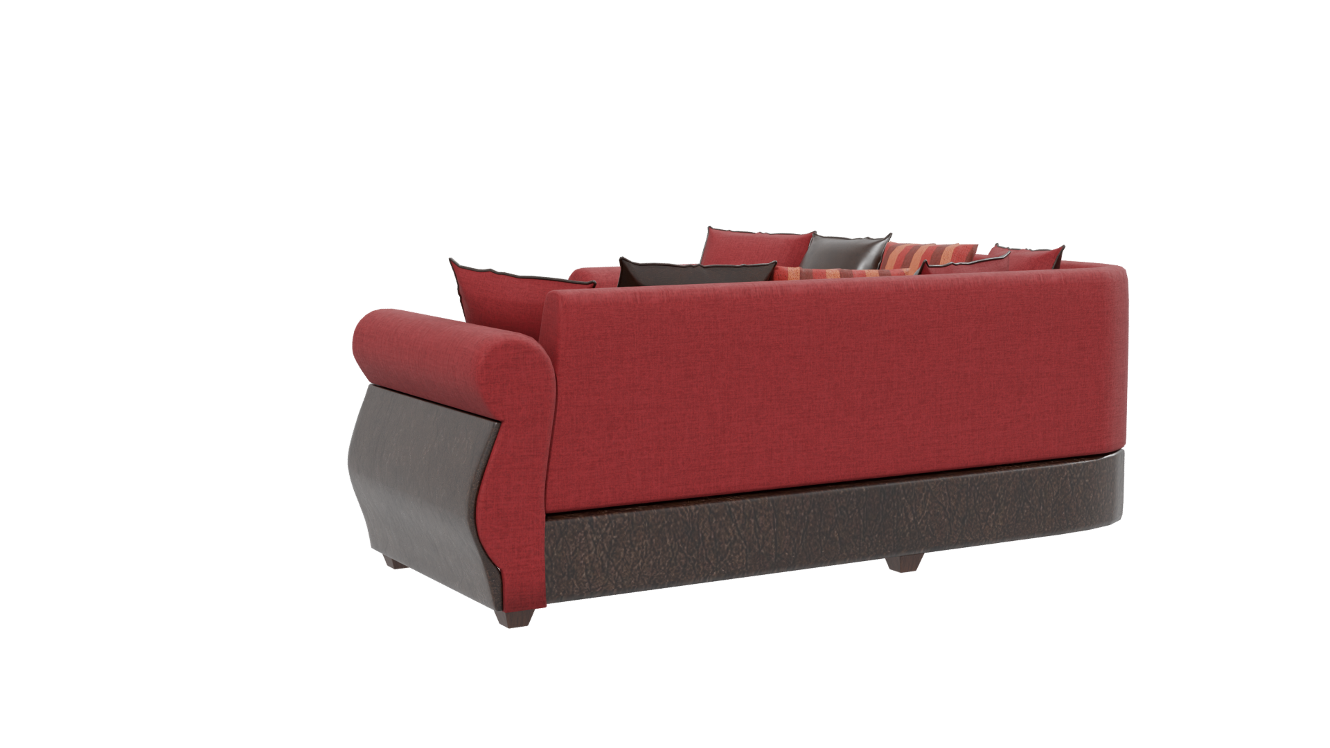 Red Sofa Living Room Model 3D - Professional 3D Model Render 13