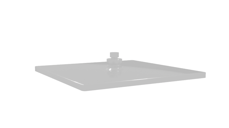 Sleek Metal Base Plate 3D Model - Professional 3D Model Render 10