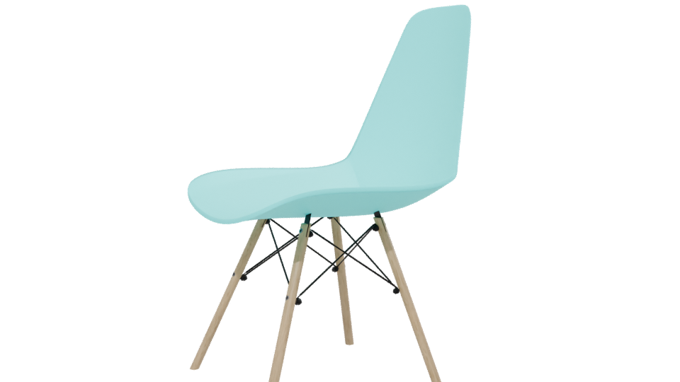 Stylish Modern Plastic Chair 3D - Professional 3D Model Render 13