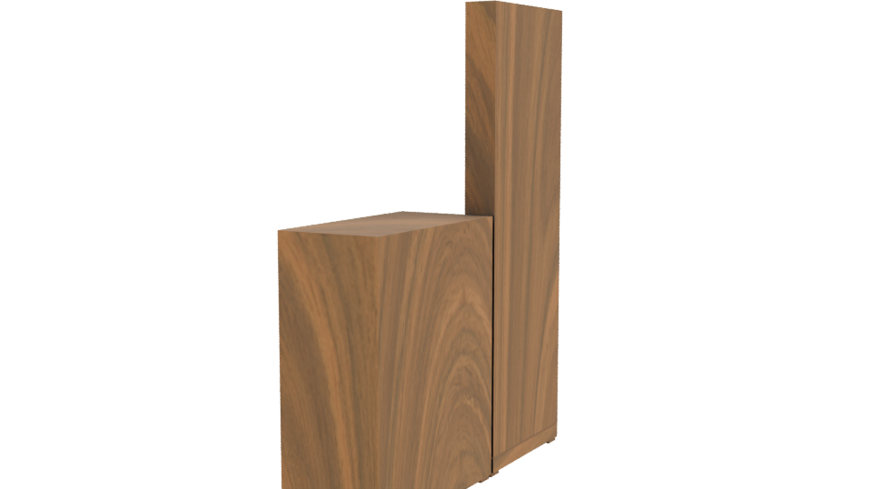 Elegant Wooden Mirror Cabinet Model - Professional 3D Model Render 3