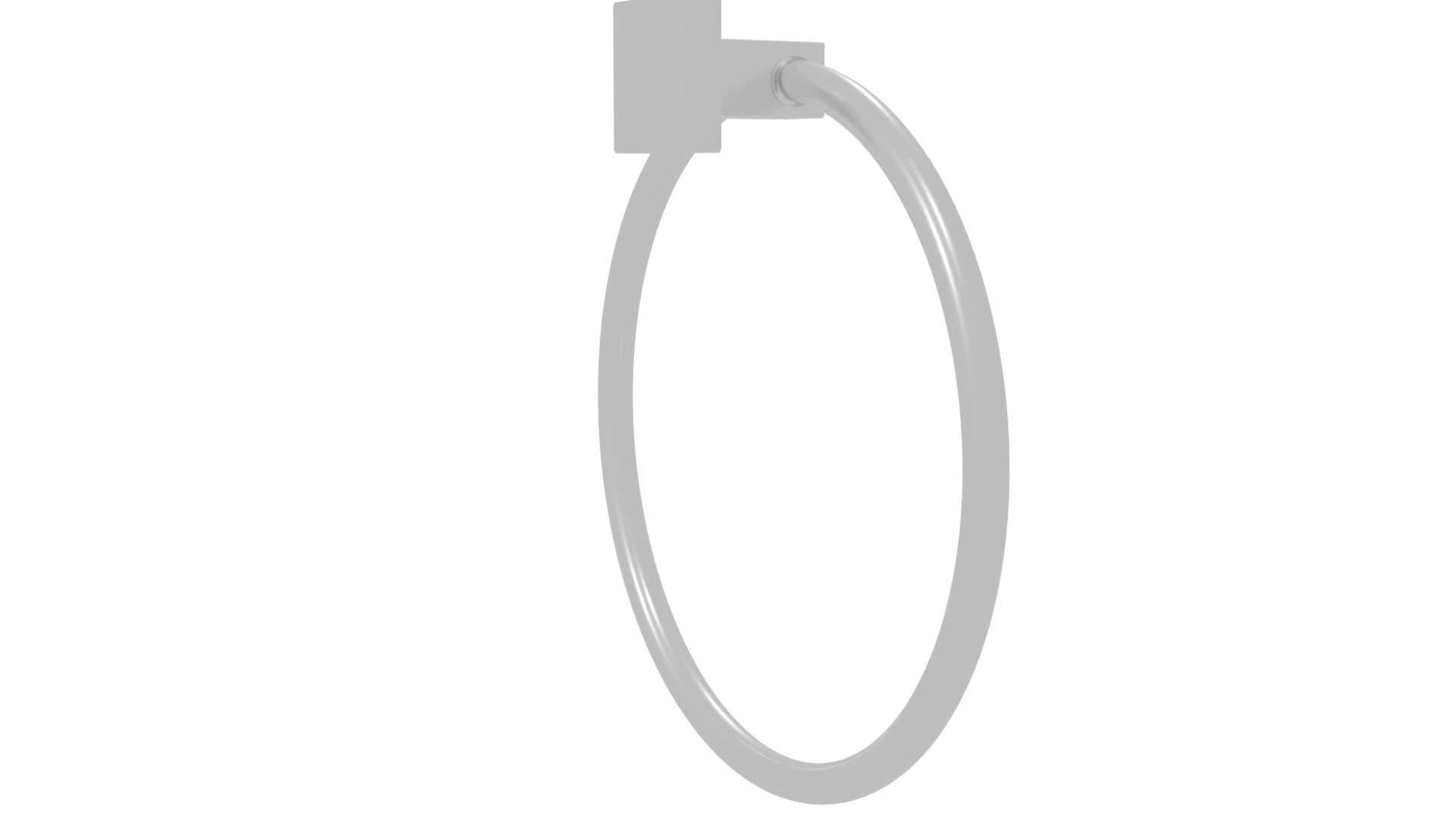 Modern Steel Towel Ring 3D - Professional 3D Model Render 7