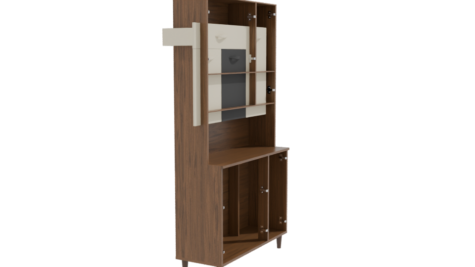 Stylish Wooden Cabinet 3D Model - Professional 3D Model Render 9