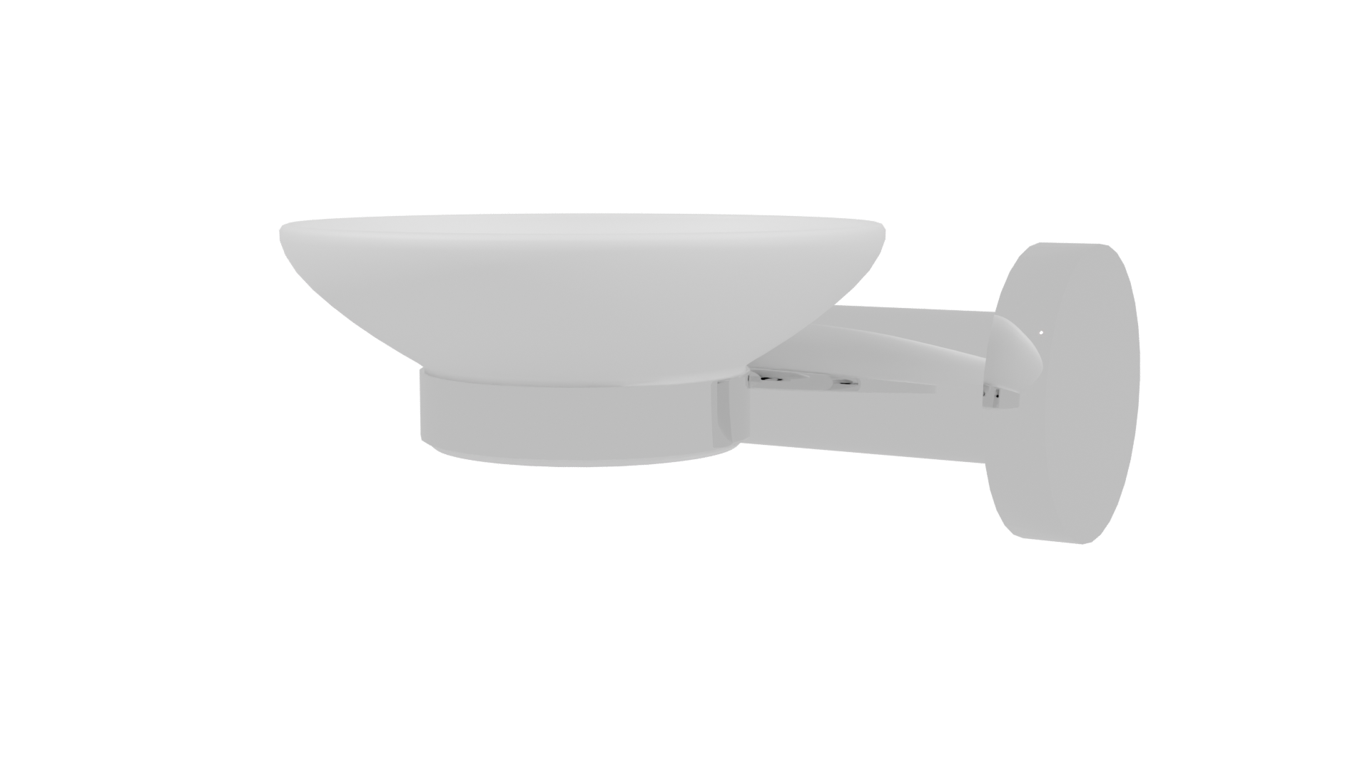 Stylish Wall-Mounted Soap Dish 3D - Professional 3D Model Render 3