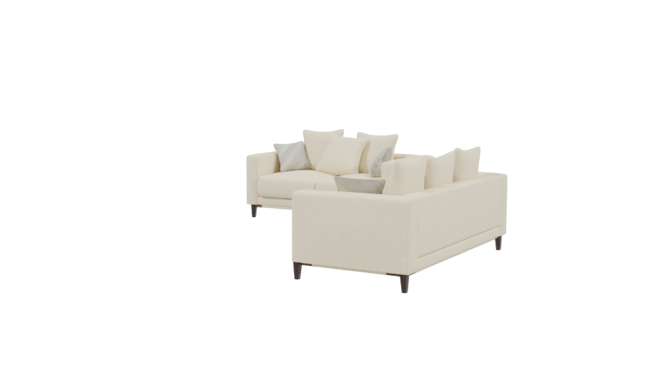 Contemporary Sofa Set 3D Model - Professional 3D Model Render 3