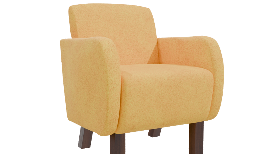 Stylish Modern Yellow Armchair 3D - Professional 3D Model Render 10