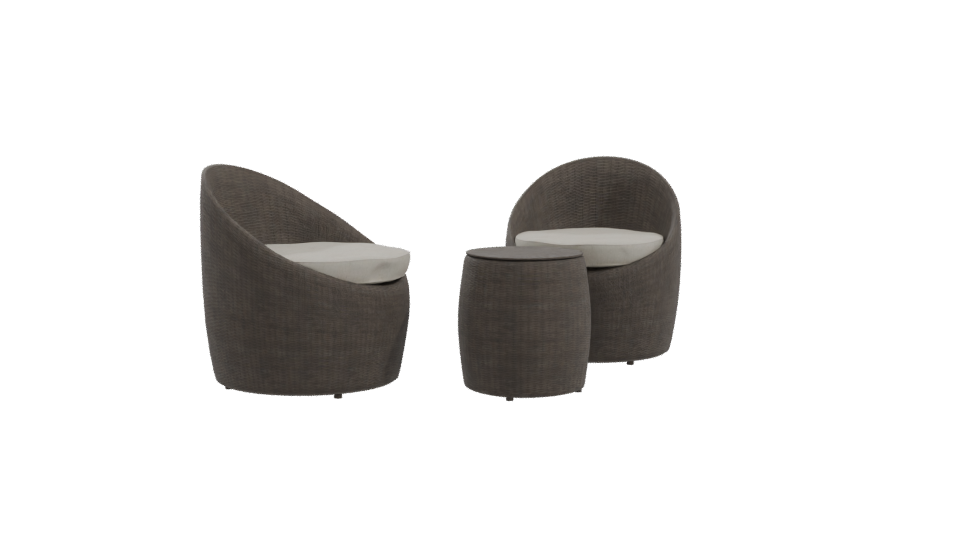 Stylish Outdoor Lounge Set 3D - Professional 3D Model Render 10