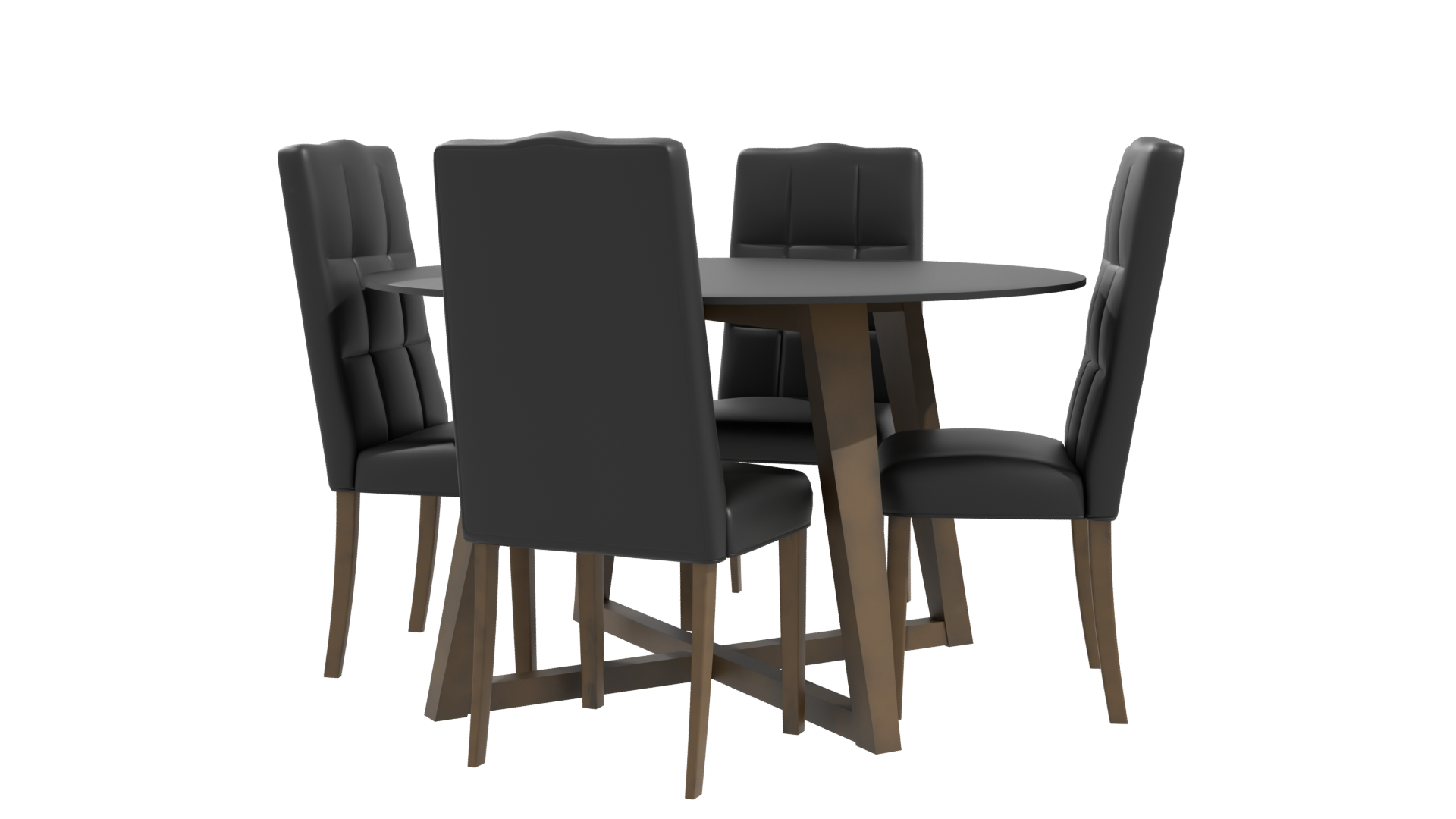 Contemporary Glass Dining Set 3D - Professional 3D Model Render 10