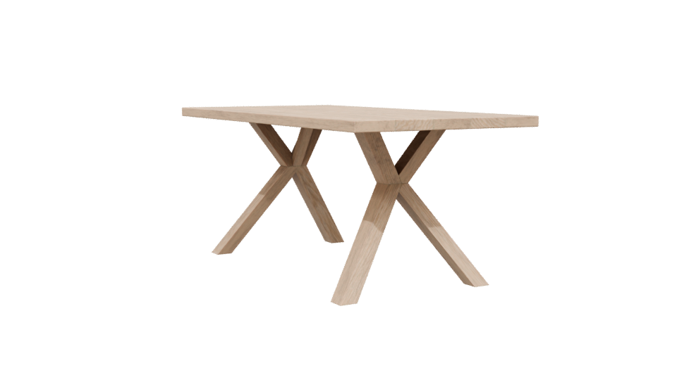 Minimalist Wooden Dining Table Model - Professional 3D Model Render 13
