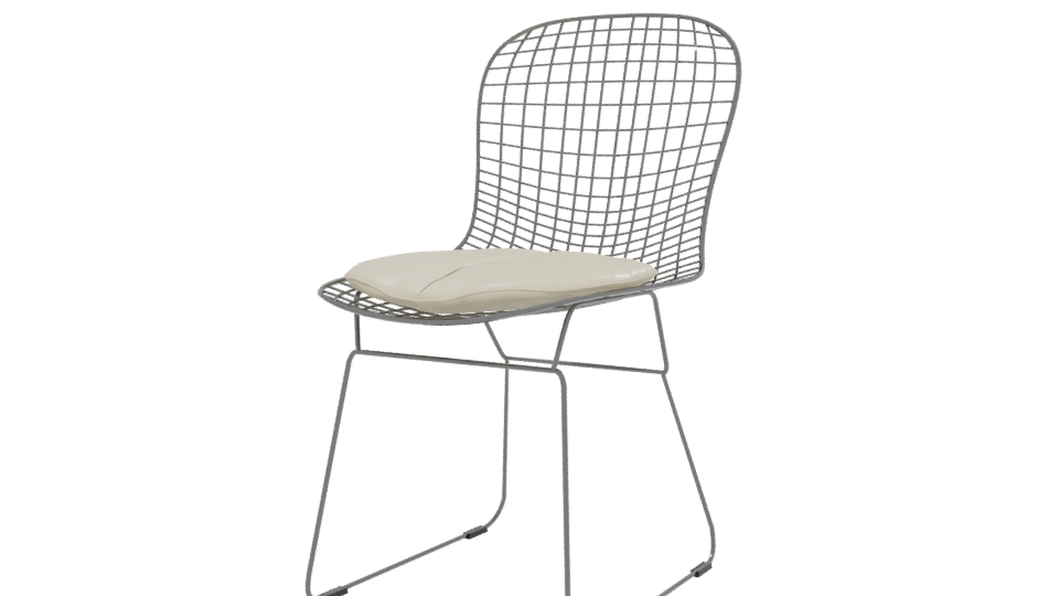 Stylish Wireframe Chair 3D Model - Professional 3D Model Render 12
