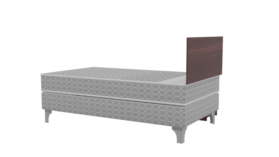 Stylish Single Bed 3D Model - Professional 3D Model Render 3