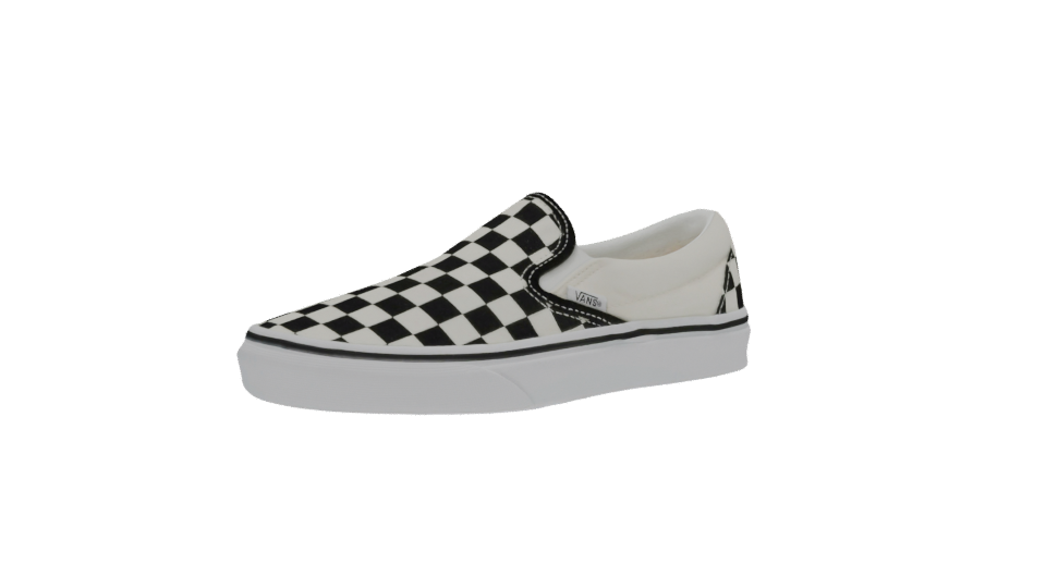 Stylish Slip-On Checkerboard Sneakers 3D Model - Professional 3D Model Render 4