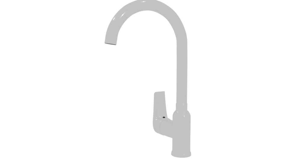 Modern Vertical Kitchen Faucet 3D - Professional 3D Model Render 4