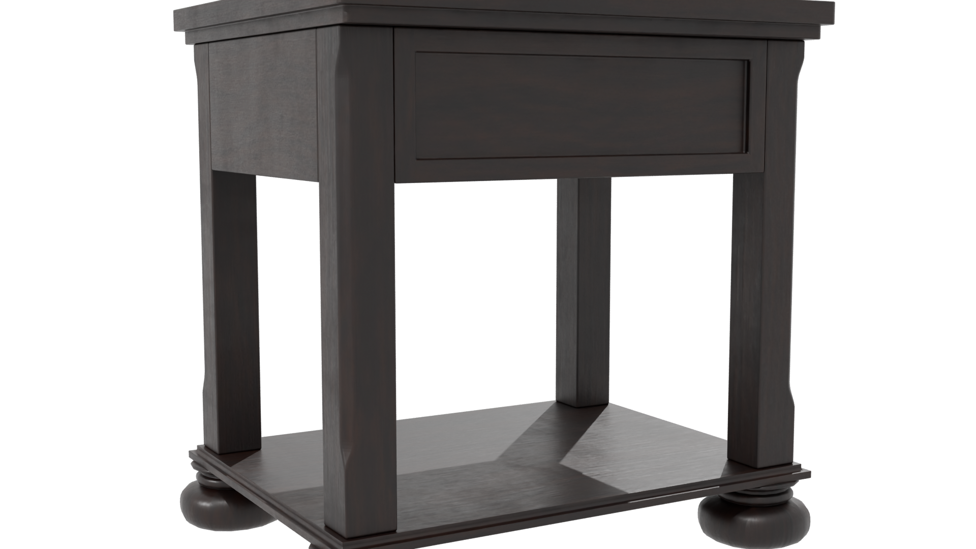 Elegant Wooden Side Table Model - Professional 3D Model Render 22