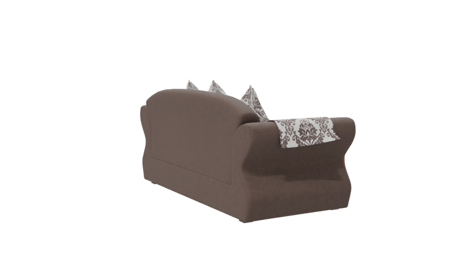 Stylish Brown Sofa 3D Model - Professional 3D Model Render 7