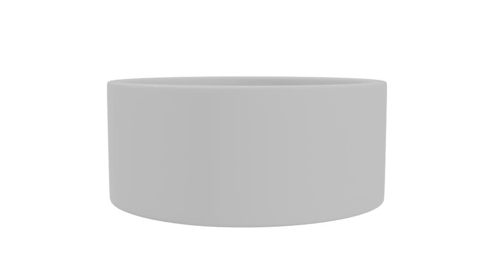 Minimalist Round Ceramic Bowl 3D - Professional 3D Model Render 4