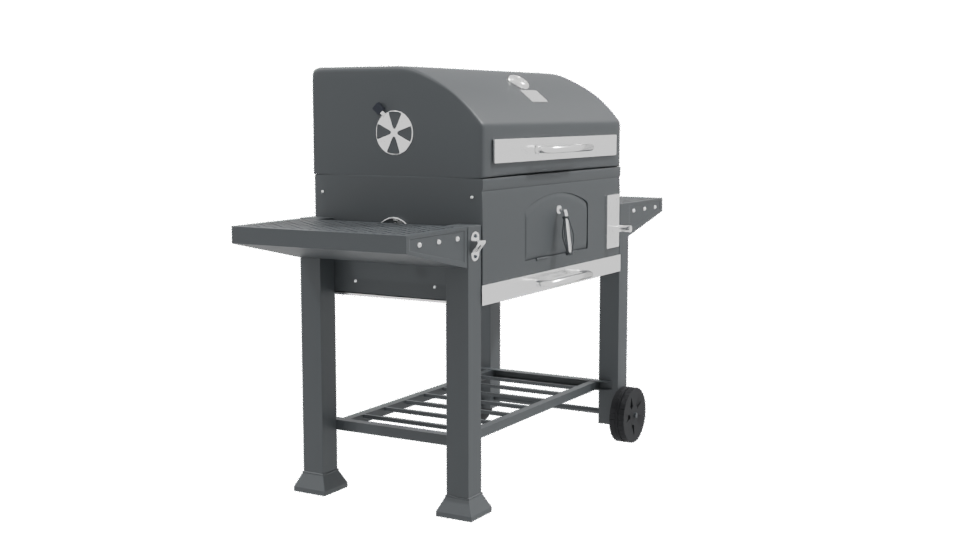 Stainless Steel Premium Grill Model - Professional 3D Model Render 9