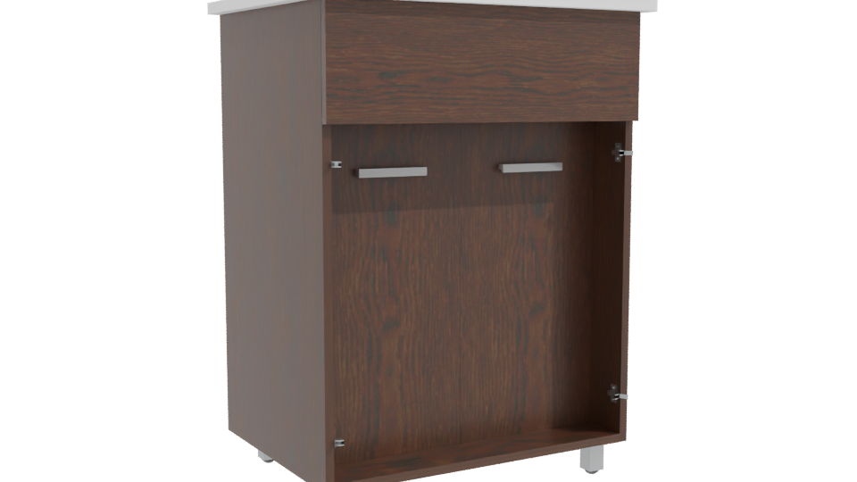 Stylish Modern Wooden Storage Cabinet 3D Model - Professional 3D Model Render 10