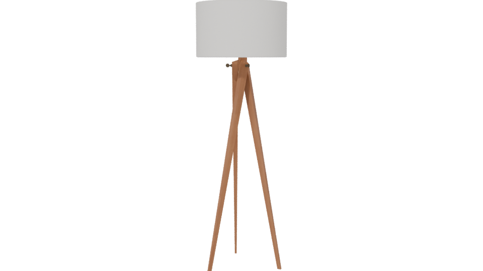 Stylish Modern Tripod Floor Lamp - Professional 3D Model Render 6