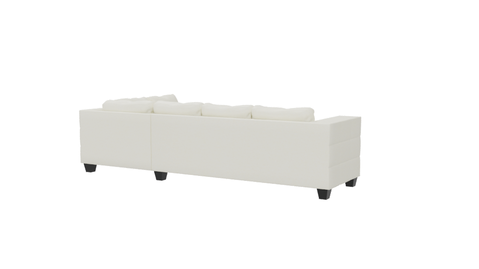 Elegant Minimalist Sectional Sofa 3D Model - Professional 3D Model Render 6