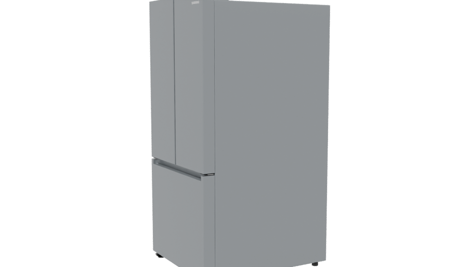 Sleek Stainless Steel French Door Refrigerator 3D Model - Professional 3D Model Render 13