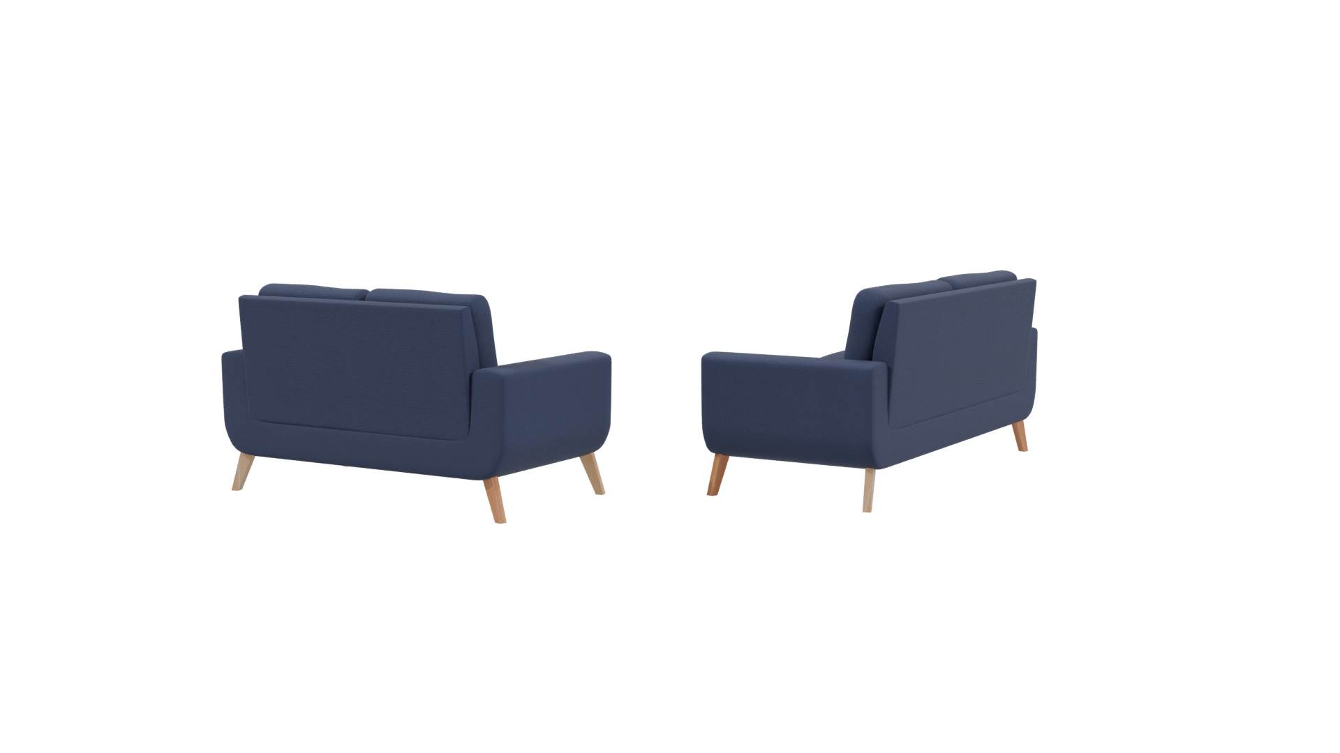 Stylish Modern Fabric Sofa Set 3D Model - Professional 3D Model Render 3