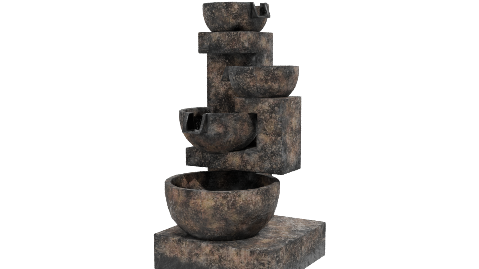 Stylish Stone Fountain 3D Model - Professional 3D Model Render 12