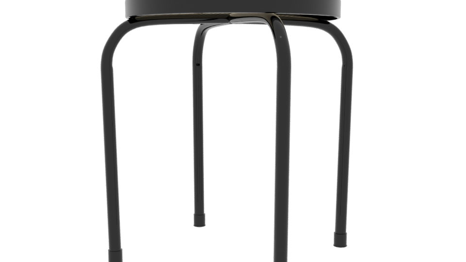 Industrial Metal Stool 3D Model - Professional 3D Model Render 6
