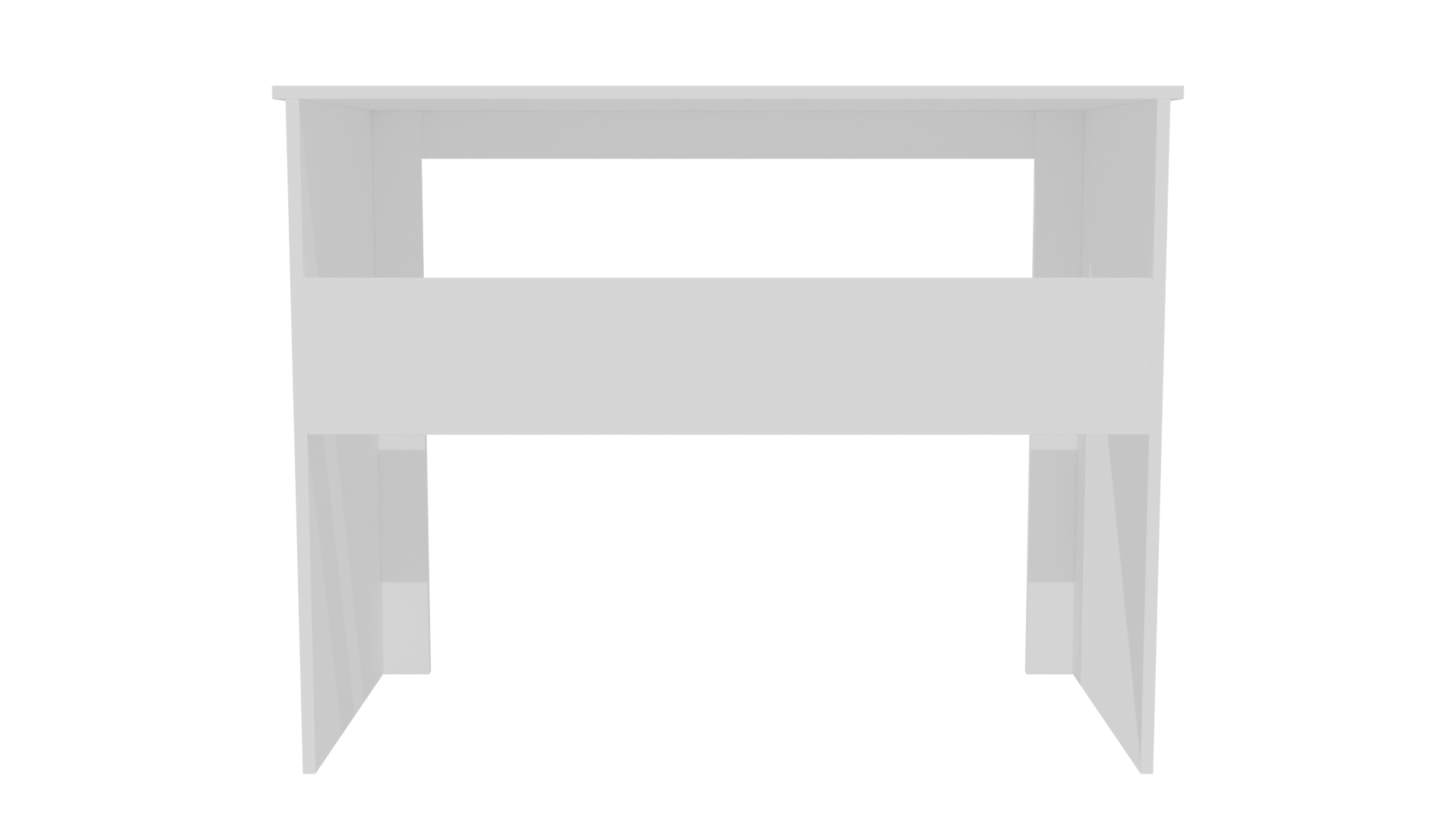 Minimalist White Writing Table 3D - Professional 3D Model Render 5