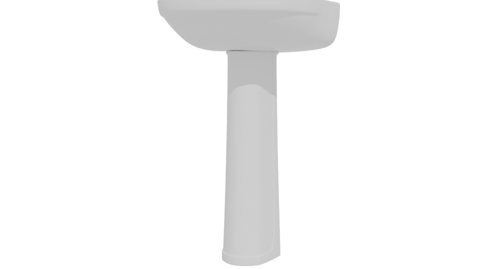 Elegant Pedestal Sink Model 3D - Professional 3D Model Render 12