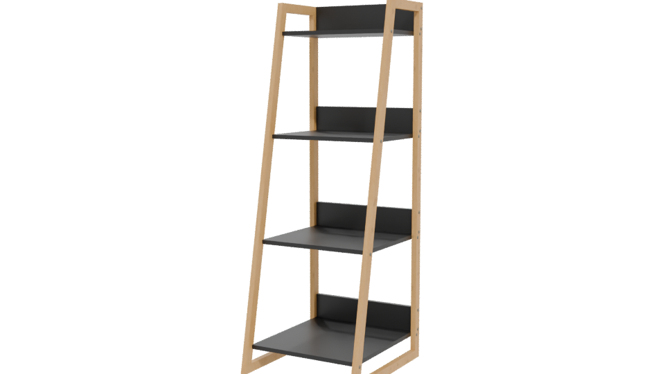 Minimalist Wooden Shelf 3D Model - Professional 3D Model Render 12