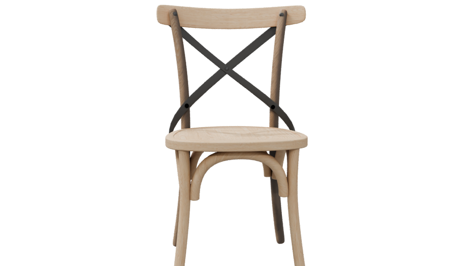 Classic Wooden Dining Chair Model - Professional 3D Model Render 5