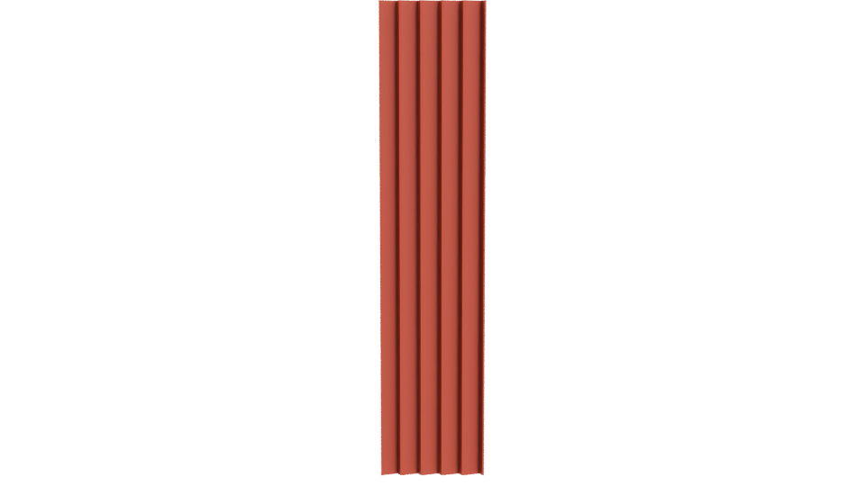 Stylish Vertical Red Panel 3D Model - Professional 3D Model Render 11