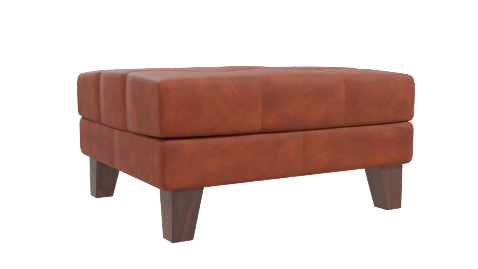 Stylish Leather Ottoman 3D Model - Professional 3D Model Render 10