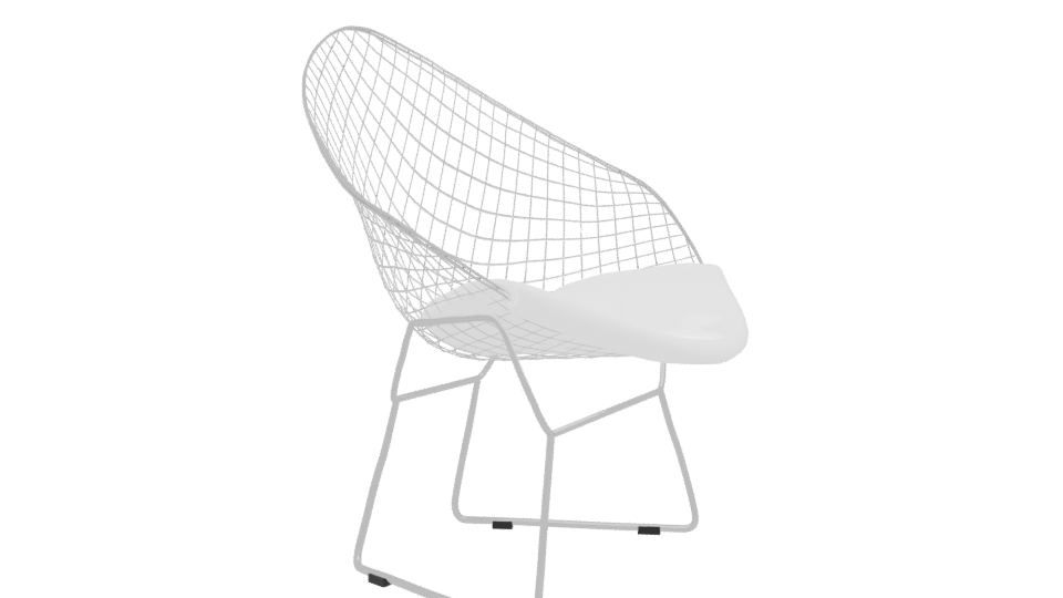 Stylish Modern Wireframe Chair 3D - Professional 3D Model Render 9