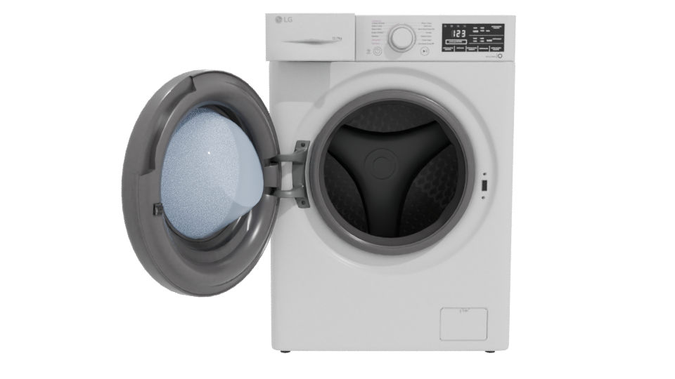 Realistic Front Loading Washer 3D - Professional 3D Model Render 11