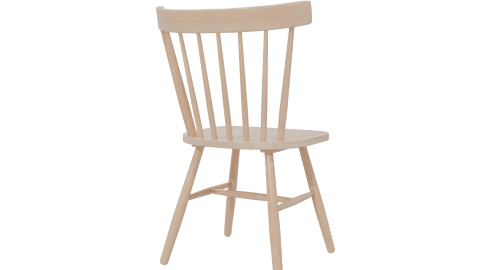 Minimalist Wooden Dining Chair 3D - Professional 3D Model Render 6
