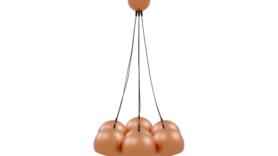 Stylish Copper Pendant Light 3D - Professional 3D Model Render 9