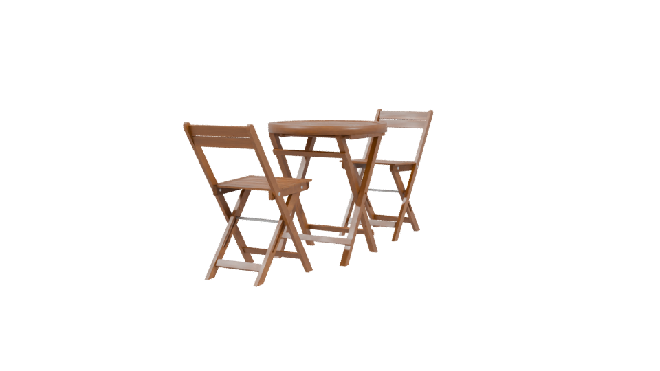 Elegant Outdoor Dining Set 3D - Professional 3D Model Render 3