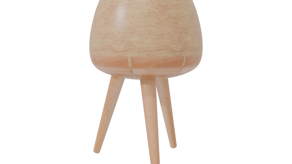 Modern Fiber Planter with Legs 3D - Professional 3D Model Render 7